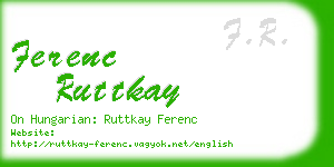 ferenc ruttkay business card